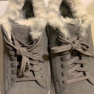 Cole Haan Women's Gray Fur-Lined Sneakers